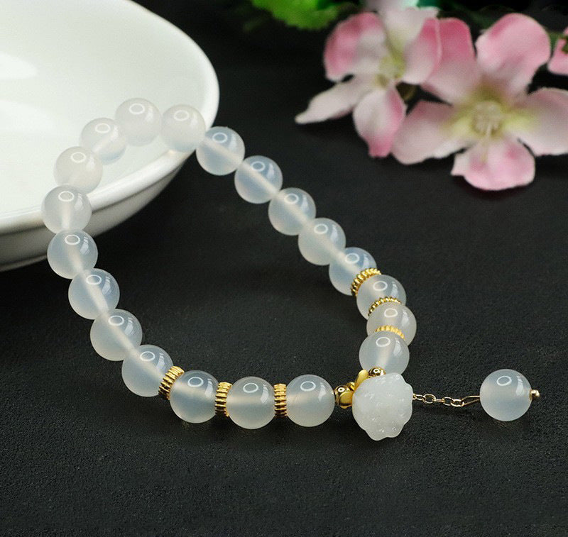 Lunara Lotus Chalcedony Bracelet