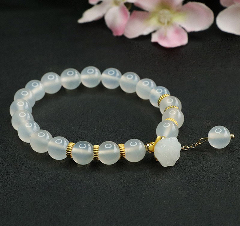Lunara Lotus Chalcedony Bracelet