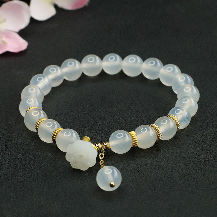 Lunara Lotus Chalcedony Bracelet