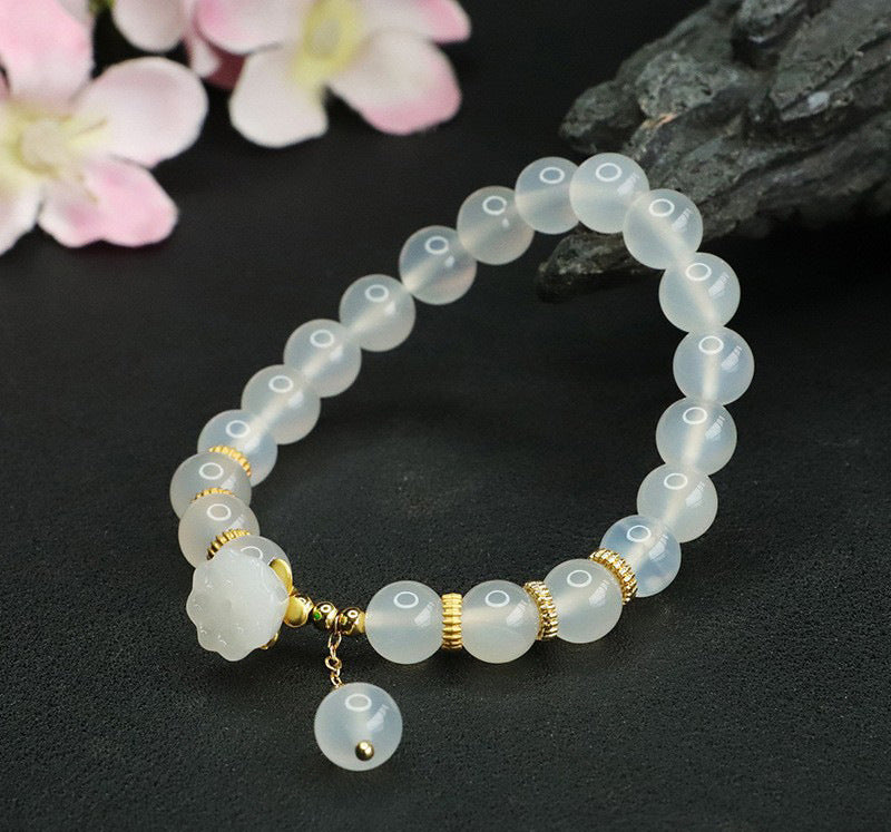 Lunara Lotus Chalcedony Bracelet