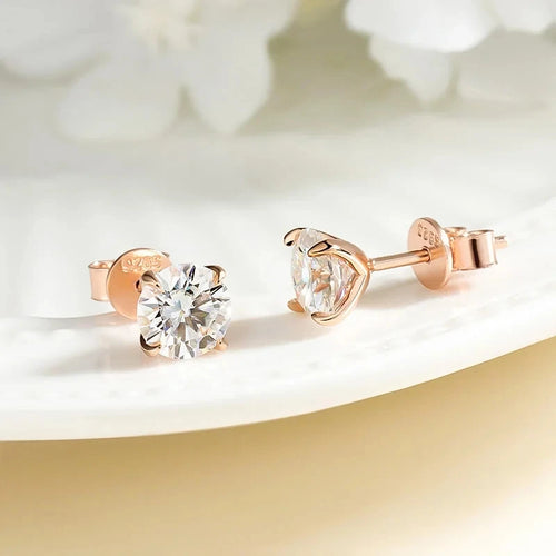 Aurelia Moissanite Stud Earrings