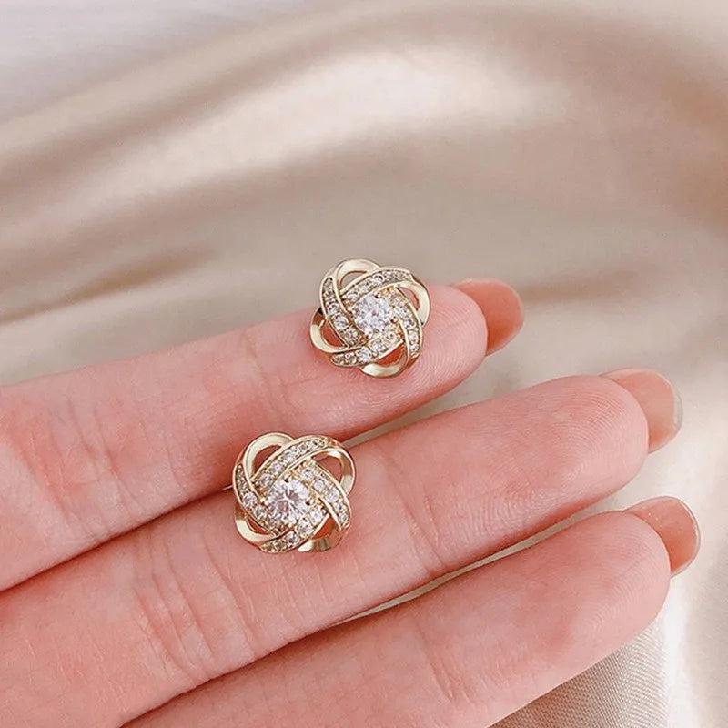Elara Hollow Cross Stud Earrings