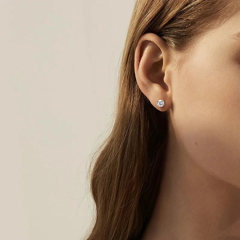 Aurelia Moissanite Stud Earrings