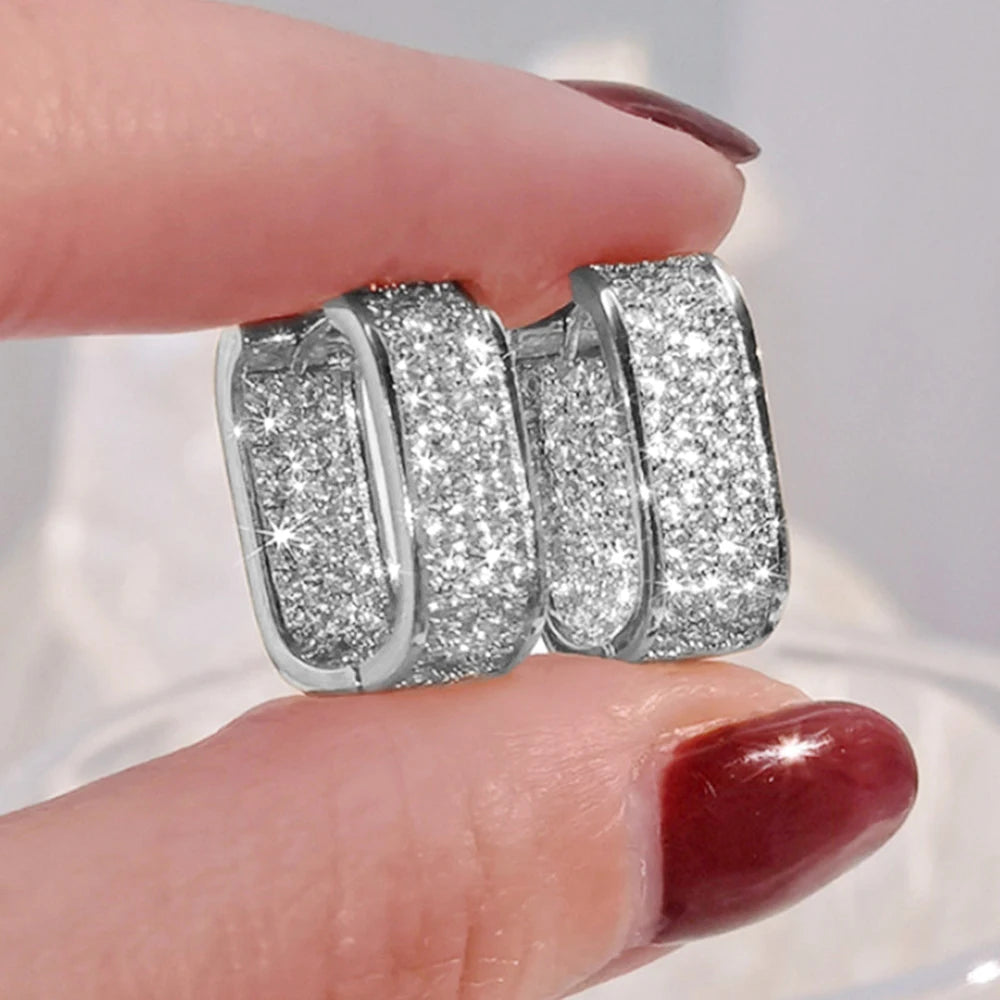 Luna Pavé Hoop Earrings