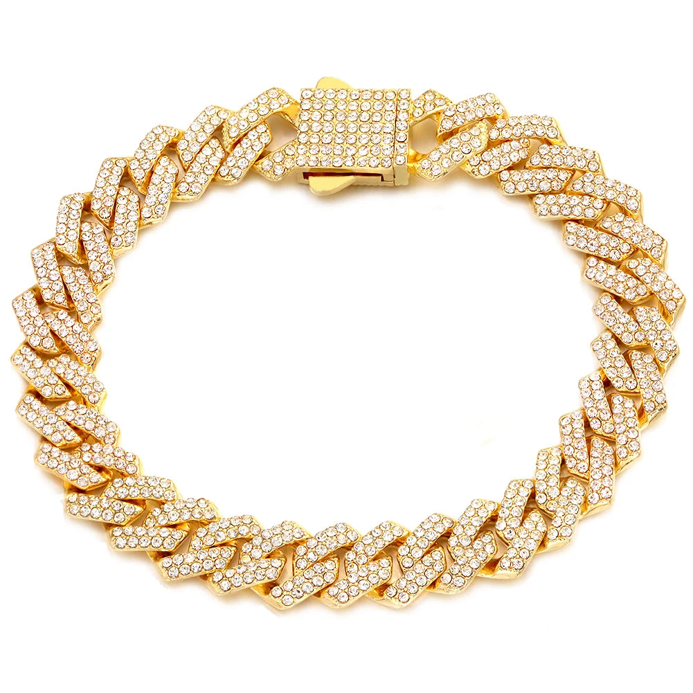 Aurelia Iced Cuban Anklet