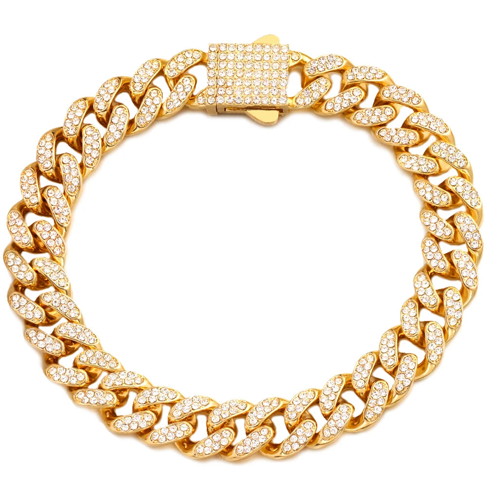 Aurelia Iced Cuban Anklet