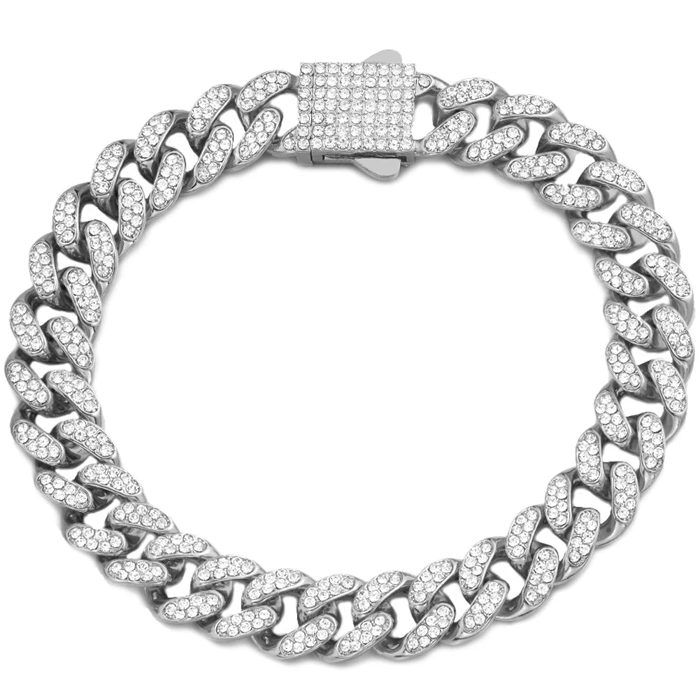 Aurelia Iced Cuban Anklet