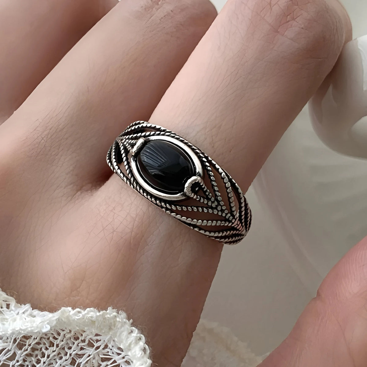 Elara Floral Lace Ring