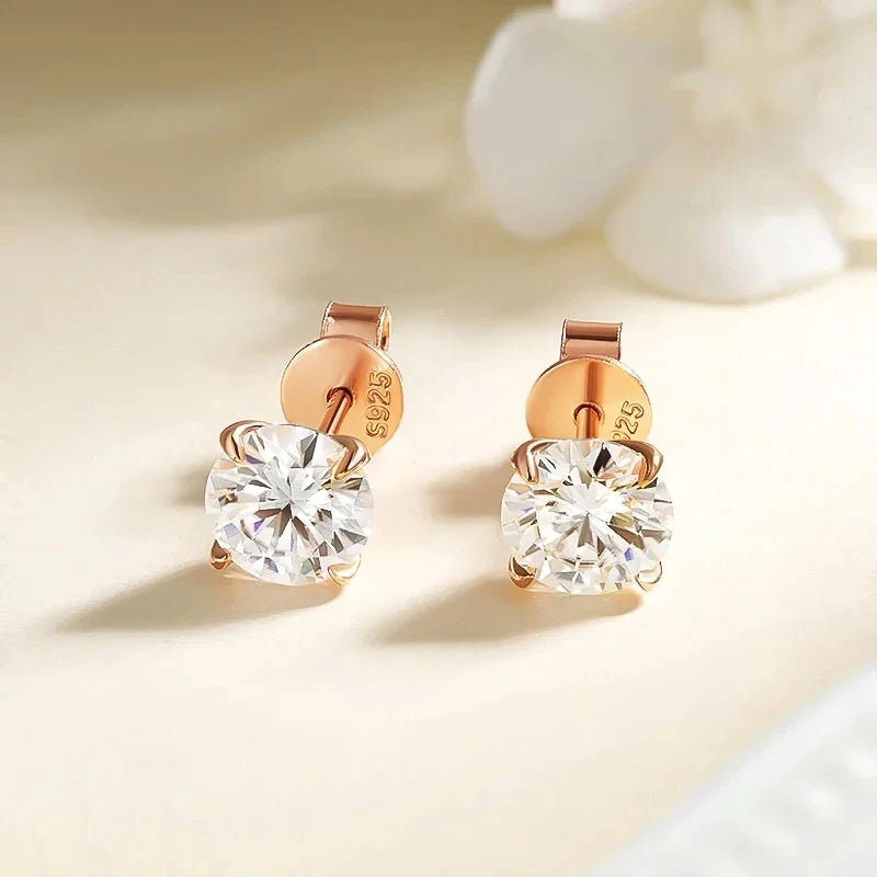 Aurelia Moissanite Stud Earrings