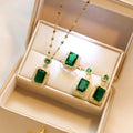 Celestine Quadrate Rhinestone Jewelry Set
