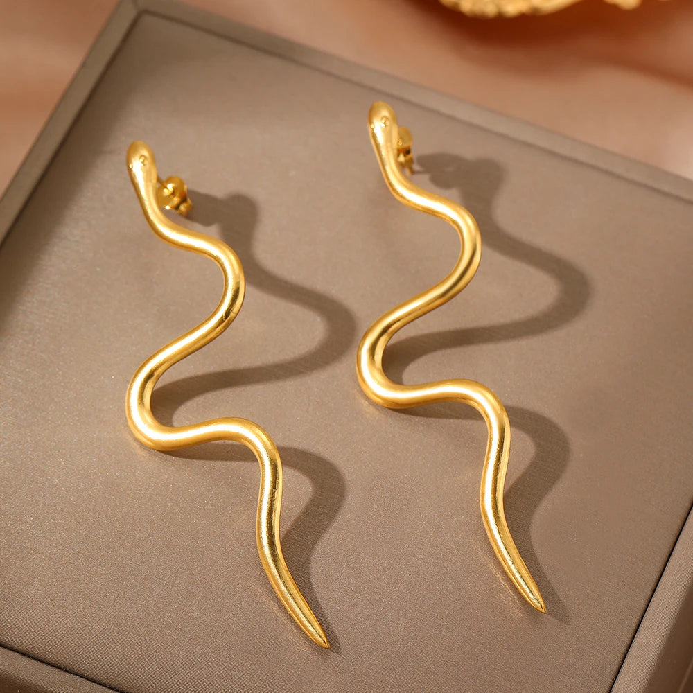 Serpentine Stud Earrings