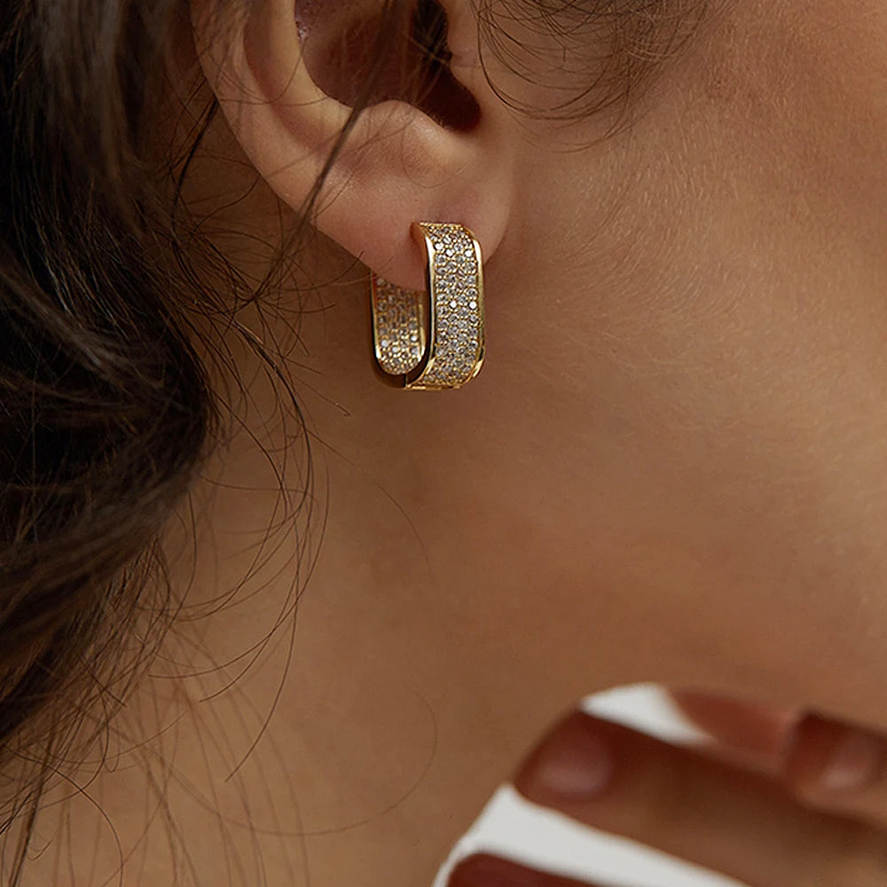 Luna Pavé Hoop Earrings