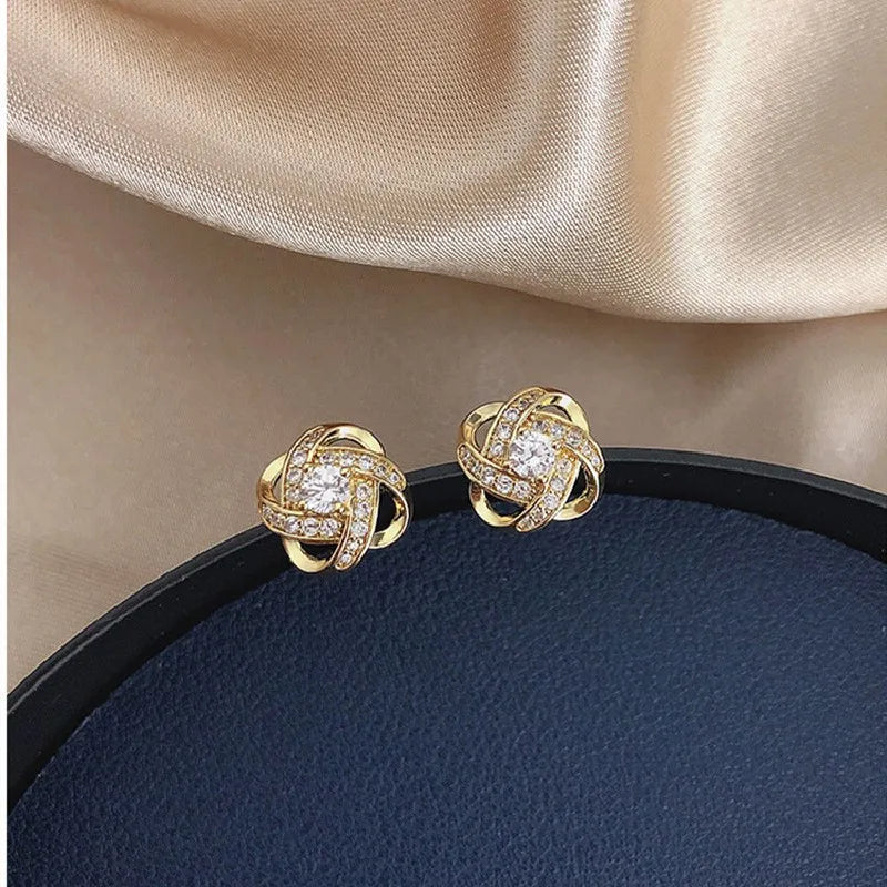 Elara Hollow Cross Stud Earrings