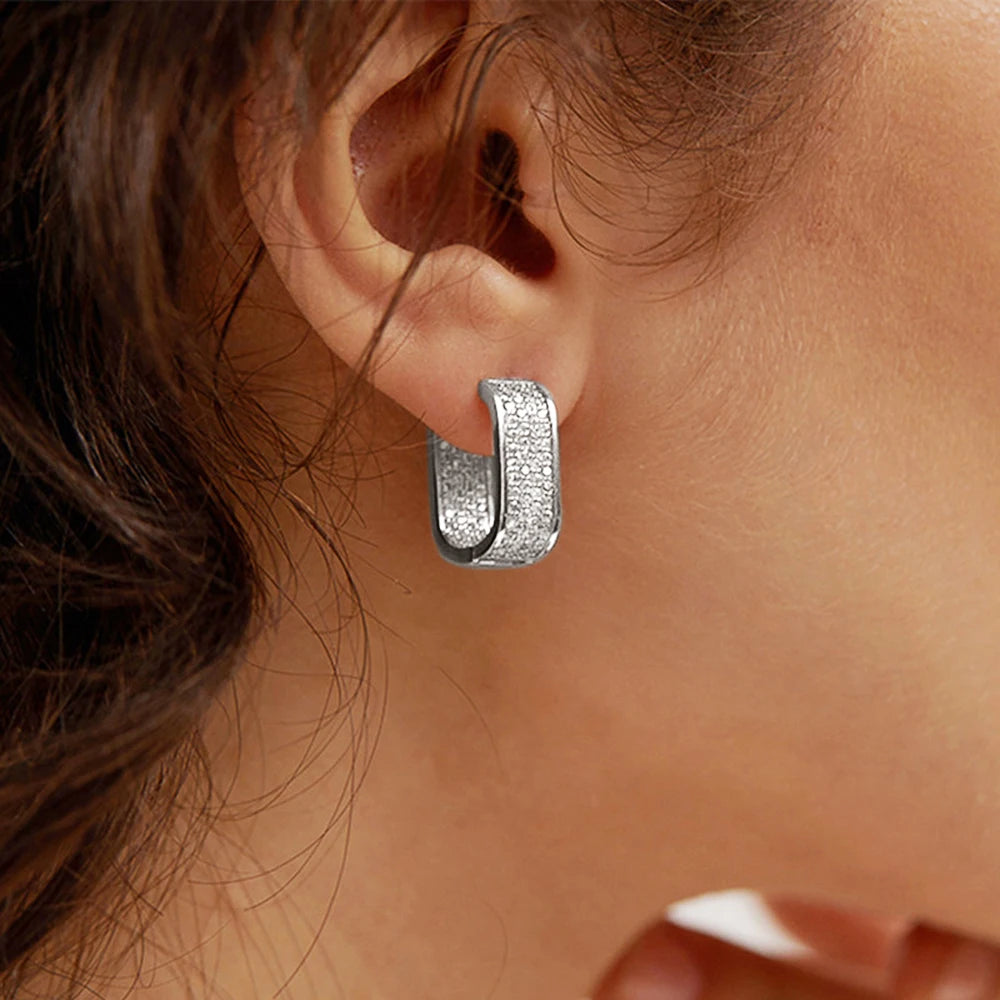 Luna Pavé Hoop Earrings