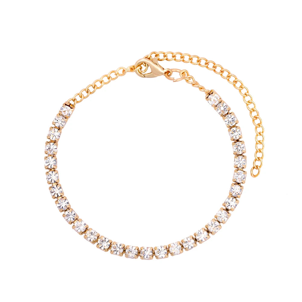 Aurelia Iced Cuban Anklet