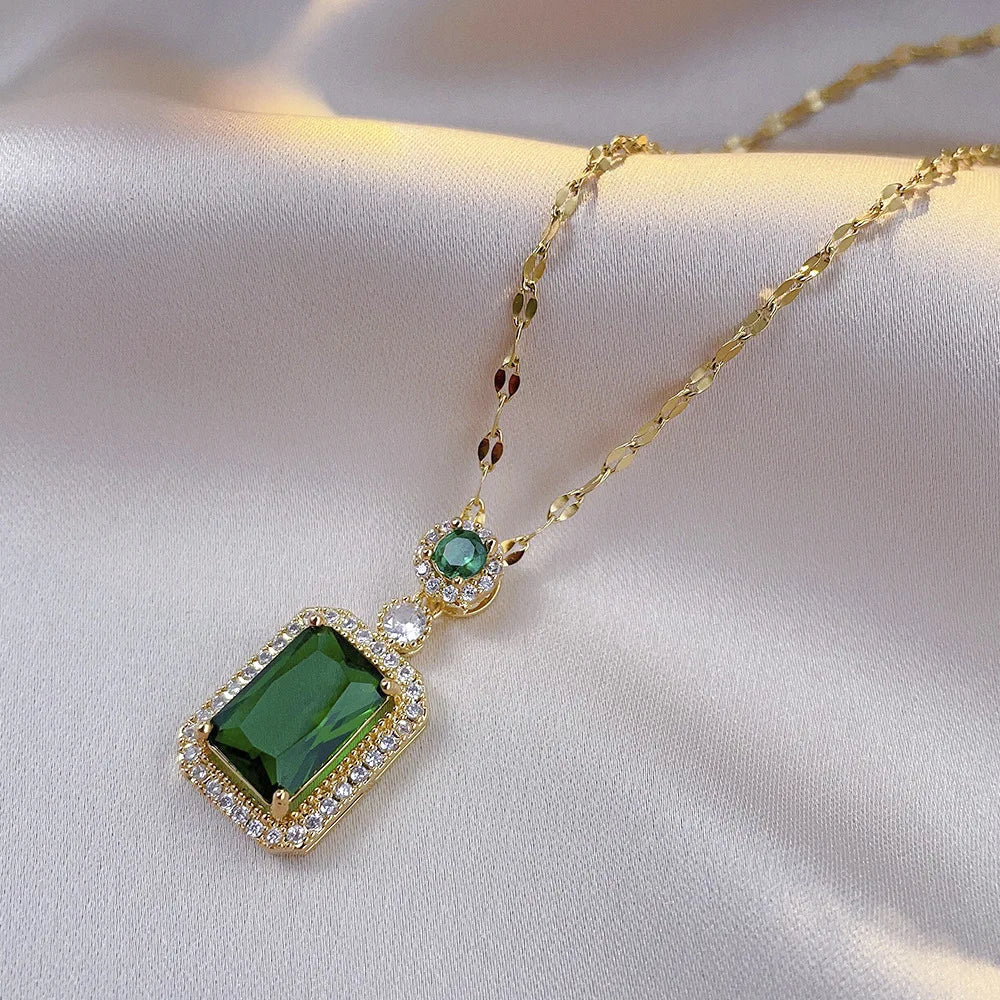 Celestine Quadrate Rhinestone Jewelry Set