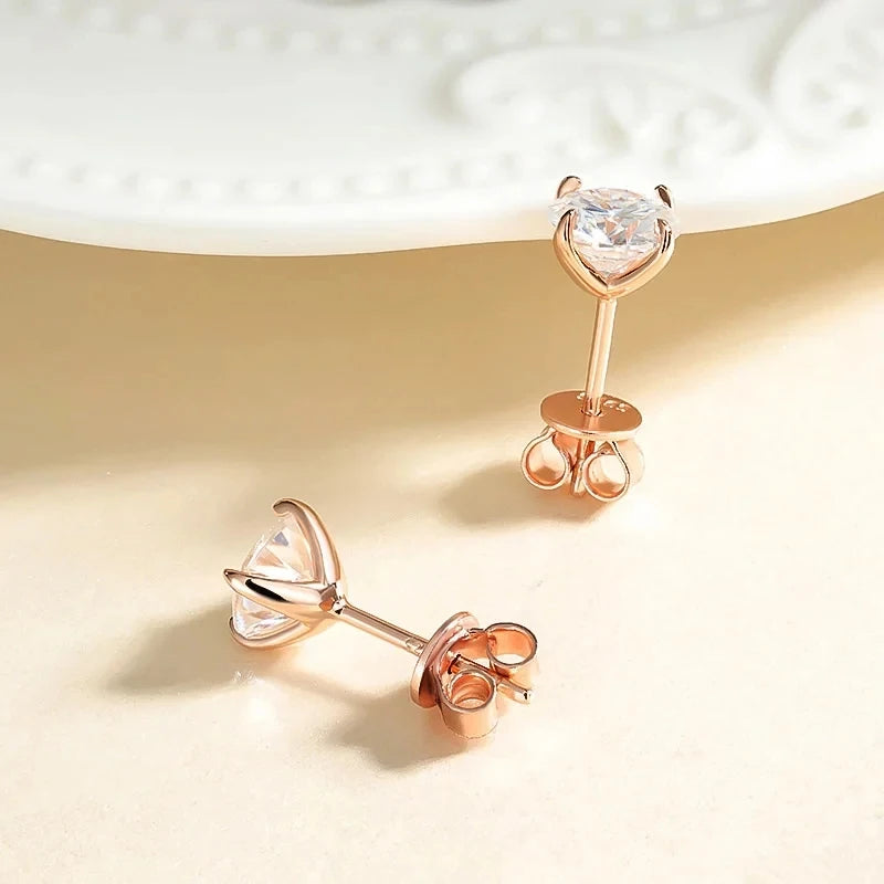 Aurelia Moissanite Stud Earrings