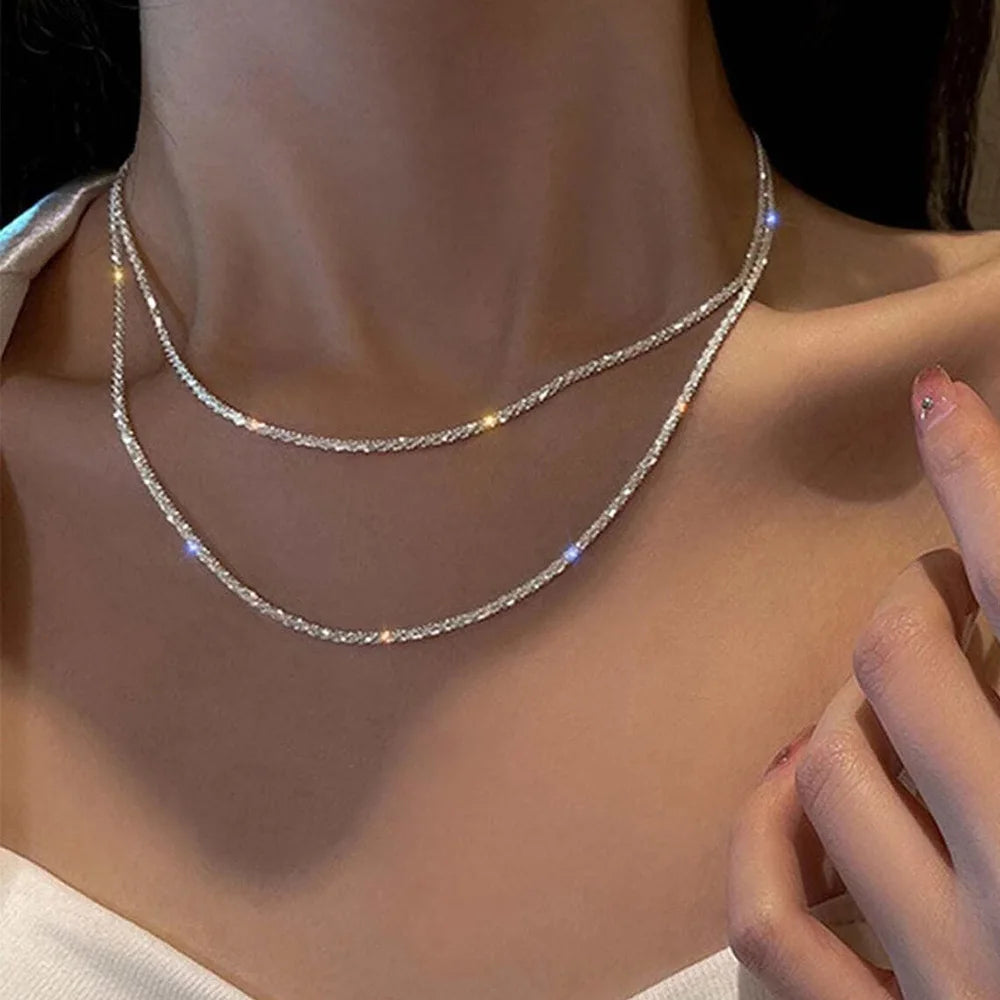 Celeste Sparkle Clavicle Necklace