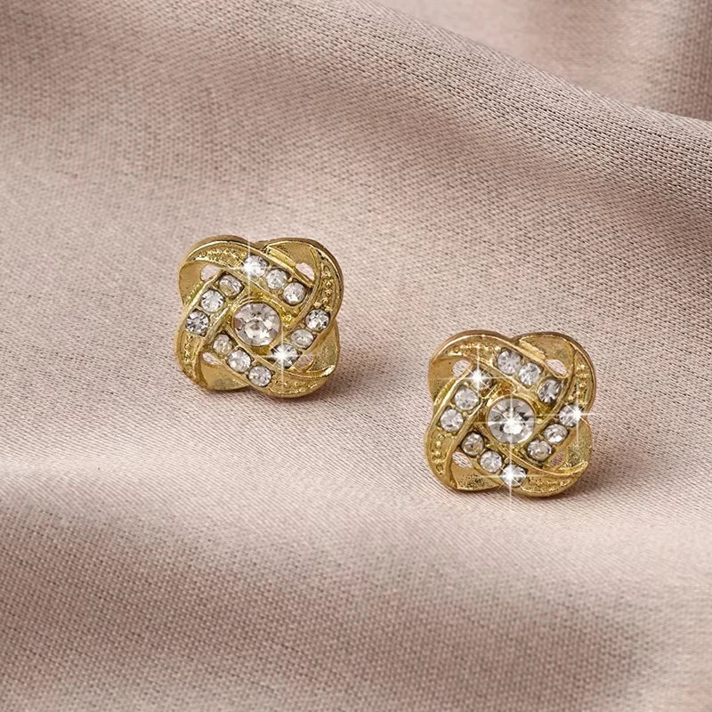 Elara Hollow Cross Stud Earrings