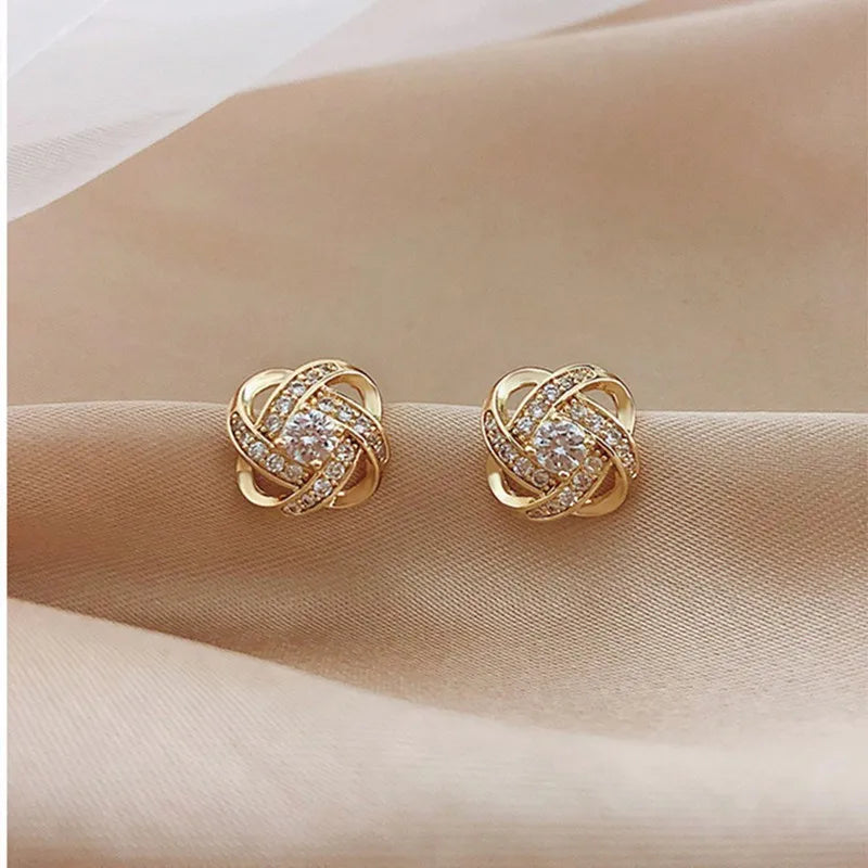 Elara Hollow Cross Stud Earrings