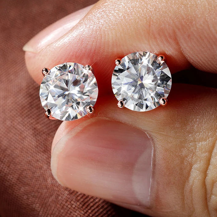 Aurelia Moissanite Stud Earrings