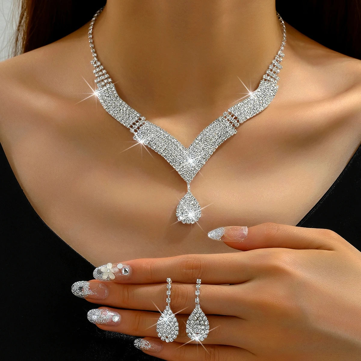 Celeste Teardrop Jewelry Set